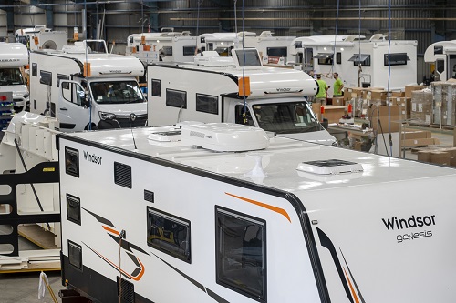 Windsor motorhomes in Apollo factory